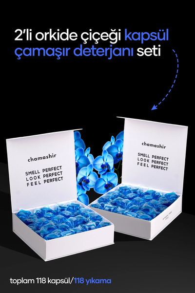 chamashir cleaning solutions 2'li Orkide Çiçeği Kokulu Kapsül Çamaşır Deterja...