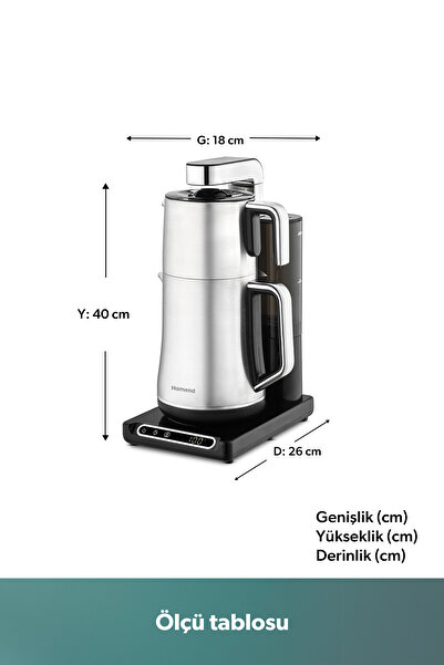 HOMEND Teabot 1785H Automatic Tea Maker Chrome
