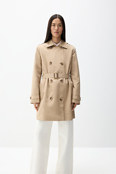 LEFTIES Dámský oversize trenčkot s páskem