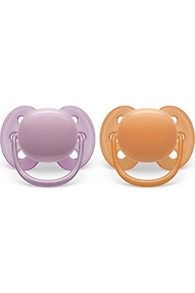 Philips Avent Σετ 2 suzete Philips-Avent SCF091/33, ultra soft 6-18 luni, Ortodontice, fara BPA, Roz/Portocaliu