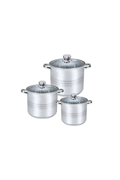 Floria Σετ κατσαρολών ZLN-4045, 6 τεμάχια, για όλες τις πηγές θερμότητας, από ανοξείδωτο ατσάλι