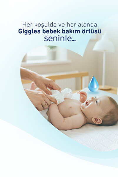 giggles Bebek Bakım Örtüsü 60x60 Alt Açma Bezi 100 adet