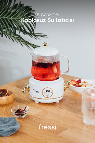 Fressi Cam Su Isıtıcısı Kettle Elektrikli Çok Fonksiyonlu Bitki Çayı Makinesi...