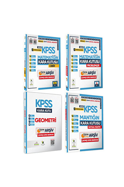 Karakutu Yayınları 2025 Kpss Matematik-geo-mantık Kara Kutusu 4lü Altın Set Ö...