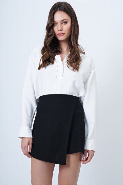 Trend Alaçatı Stili Mini croială negru pentru femei ALC-X14691