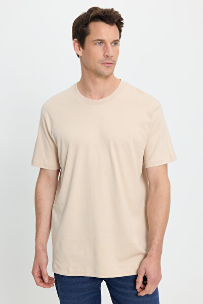 Tudors Unisex Relax Fit Pohodlný střih 100% bavlna Měkká textura Basic Crew Crew Stone Tričko