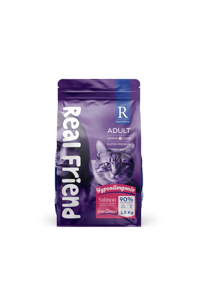 Real Friend Derma Care Yetişkinler İçin Tam Ve Dengeli Somonlu Kedi Maması 1....
