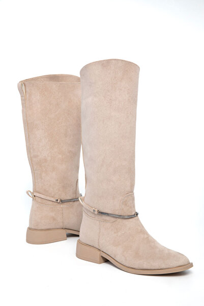 SOHO Beige Suede Women's Boots 20973