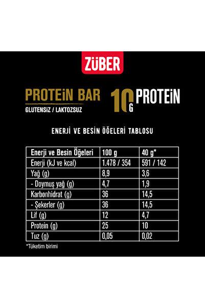 Züber 40g Cocoa Protein Bar - X 3 Pieces