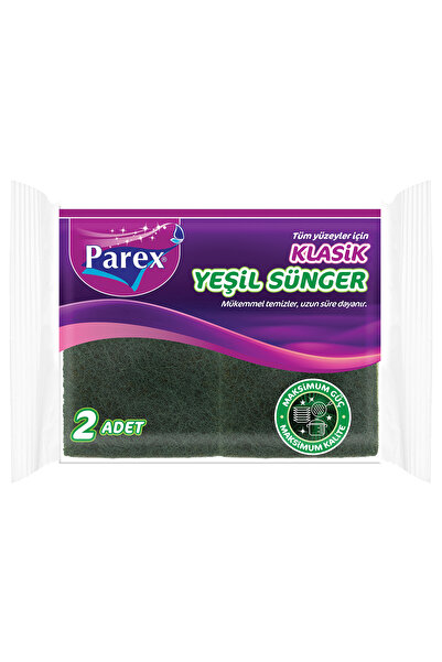 Parex Klasik Yeşil Sünger Oluklu 2 'li