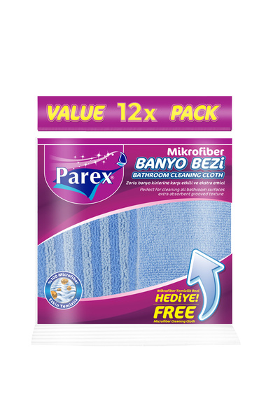 Parex Microfiber Bath Cloth (Microfiber Cleaning Cloth Gift) Pack of Twelve