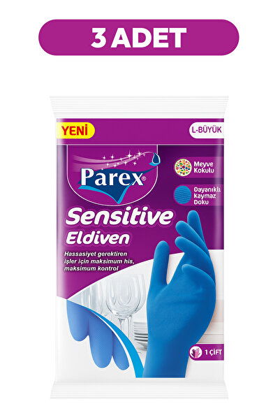 Parex Sensitive Eldiven Büyük Boy Üçlü Paket