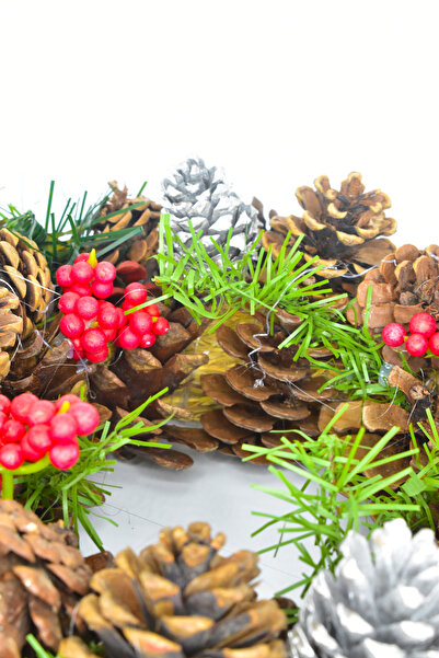 Waldern Christmas Door Ornament Door Wreath Natural Door Ornament Christmas Decoration
