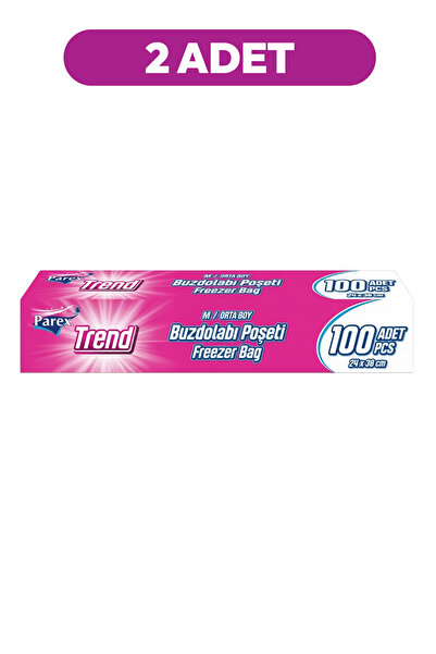 Parex Trend Buzdolabı Poşeti Orta Boy 100’lü 24 x 38 cm İkili Paket