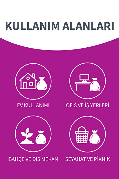 Parex 3lü Büzgülü Vanilya Kokulu Çöp Torbası Büyük