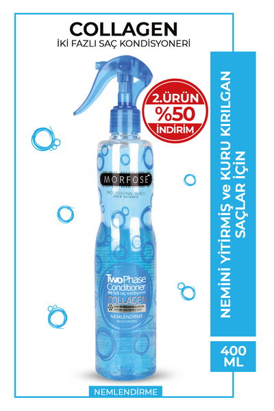 Morfose Çift Fazlı Kolajen İçeren Fön Suyu 400 ml - Nemini Yitirmiş, Kuru Kırılgan Saçlar