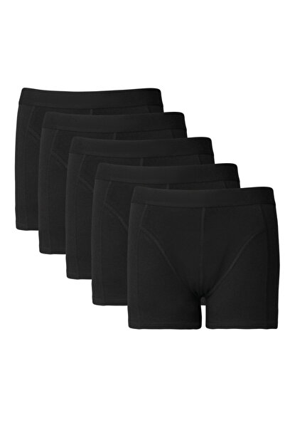 AC&Co / Altınyıldız Classics Men's Premium Cotton Black 5-Piece Flexible Boxer Pack (Groom's Bundle) Dowry Set