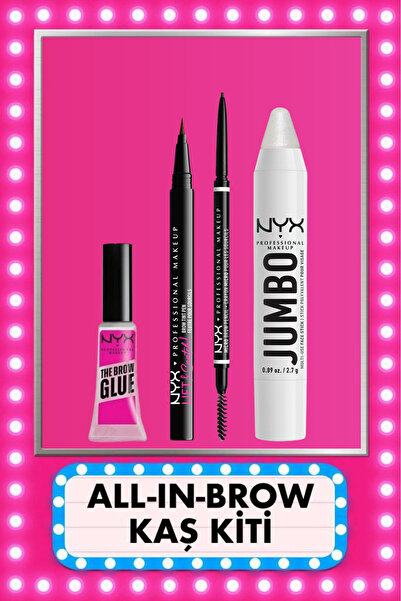 NYX Professional Makeup Brow Glue & Micro Brow Kaş Kalemi & Liftn Snatch Espr...