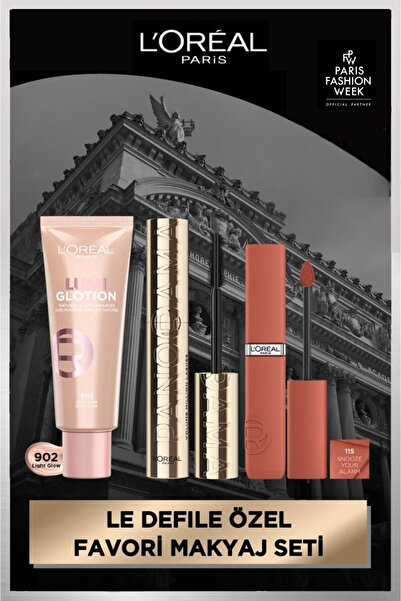 L'Oreal Paris Panorama Maskara & Glotion 902 & Matte Resistance Likit Mat Ruj...