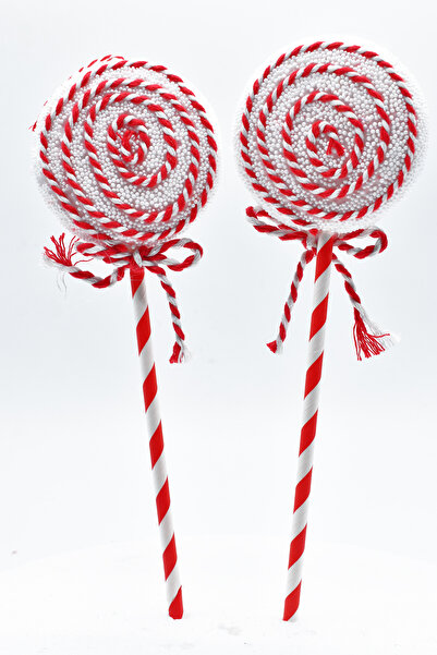 Waldern Premium Collection 2'li Lolipop Süs Dekoratif Yılbaşı Süsü 27 Cm
