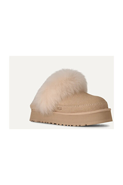 UGG Women's Platform Sole Soft Lined Suede Leather Upper Beige Boots & Booties 1173930-Sandcastle