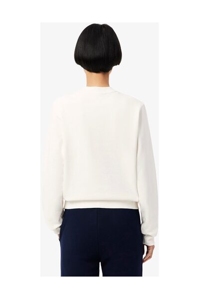 Lacoste croi relaxat Hanorac din lână cu gât rotund tricou