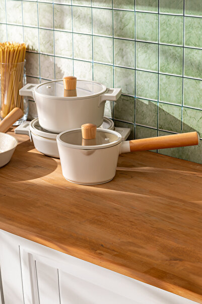 Emsan Crystal Elegant Cookware Set Beige