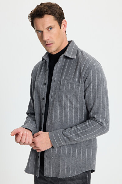 Tudors Cămașă pentru bărbați, cu croială normală, clasică, cu croială dungi, ...