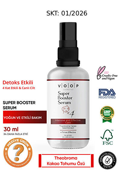 VOOP Super Booster Serum | Kullanılan Cilt Bakım Ürünlerinin Etkisini 4 Kat Artırır - 30 ml SKT: 01/2026