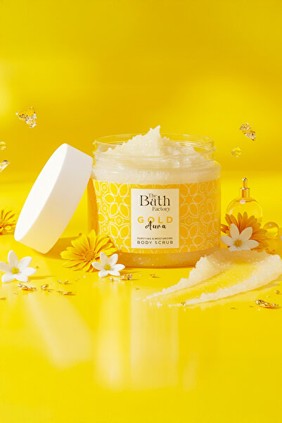 THE BATH FACTORY Nemlendirici Ve Arındırıcı Gold Aura Vücut Peelingi 300 gr