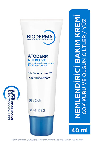 Bioderma Atoderm Nutrition Çok Kuru Olgun Cilt Besleyici Nemlendirici Yüz Kremi Avokado ve Shea Yağı 40 ml