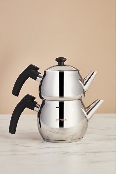 Karaca Set ceainic negru Adelya Mini Size cu bază de inducție