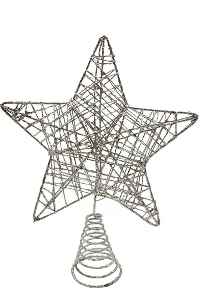 Waldern Ασημένιο Αστέρι Πρωτοχρονιάτικο Περιττάρισμα Χριστουγεννιάτικου Δέντρου Προσφοράς Premium