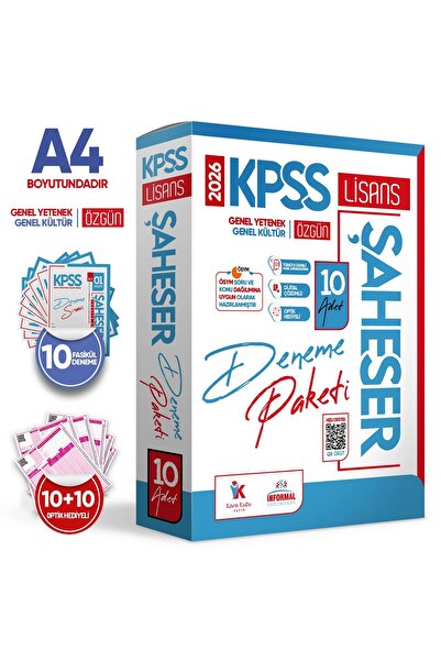 İnformal Yayınları 2026 KPSS GYGK ŞAHESER Türkiye Geneli Kurumsal 10lu Dijita...