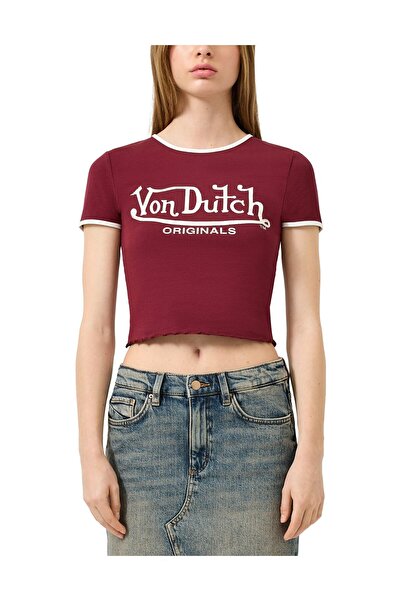 QS by s.Oliver Crew Neck, Front Print, Slim Fit