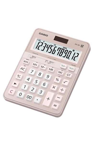 Casio DS-2B-PK 12 Haneli Pembe Masaüstü Hesap Makinesi – Profesyonel ve Şık T...