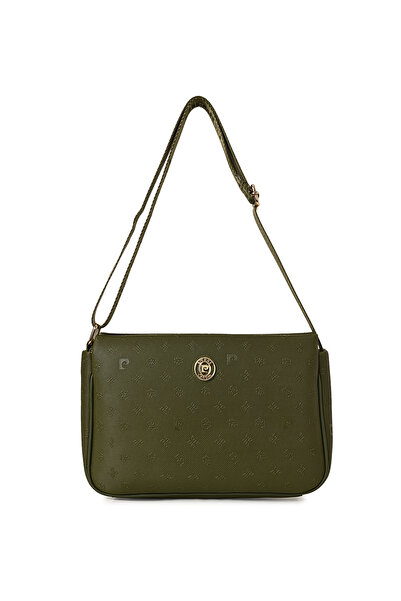 Pierre Cardin Dark Green Print Women's Crossbody Bag 05Po22Y1550