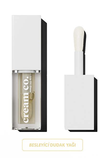 Cream Co. Dudak Parlatıcısı Nemlendirici Besleyici Lip Oil Gloss | Dudak Yağı | Vanilya Aromalı | E Vitamini