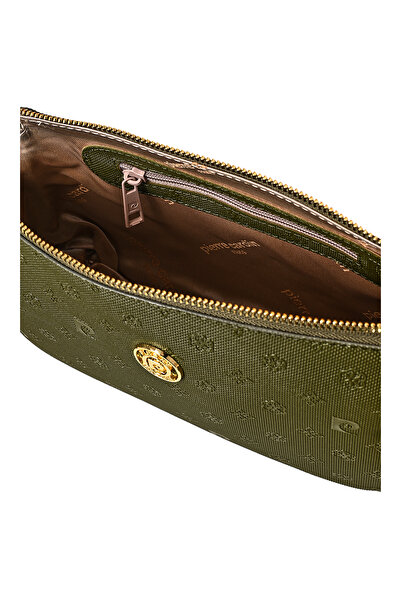 Pierre Cardin Dark Green Print Women's Crossbody Bag 05Po22Y1539
