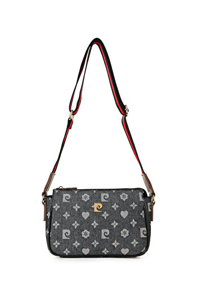 Pierre Cardin Μαύρη τζιν γυναικεία τσάντα χιαστί 05PO22Y1539