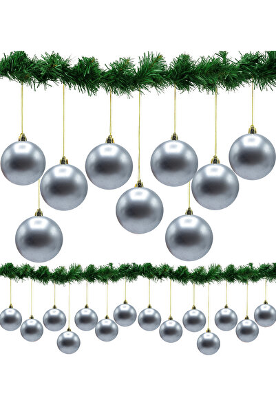 Waldern 6 Pieces 10 cm Matte Christmas Tree Ornament Cici Ball