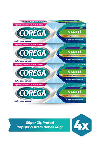 Corega Süper Protez Yapıştırıcı Krem 40 Gr x4 Adet