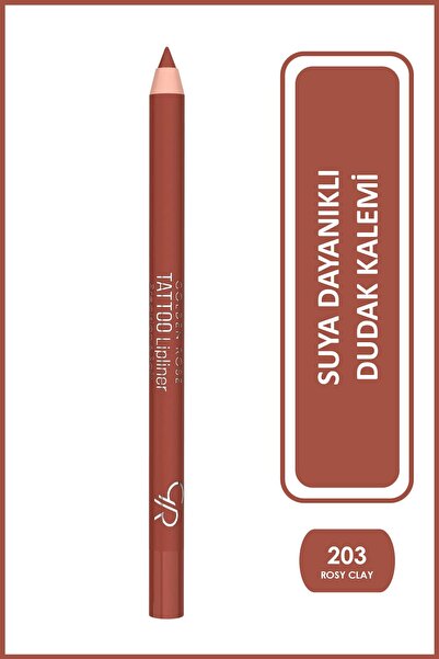 Golden Rose Tattoo Lipliner No: 203 Rosy Clay - Suya Dayanıklı Uzun Süre Kalı...
