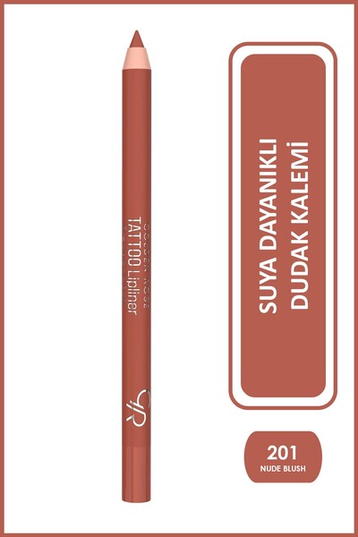 Golden Rose Tattoo Lipliner No: 201 Nude Blush - Suya Dayanıklı Uzun Süre Kal...