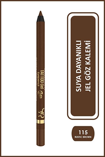 Golden Rose Tattoo Gel Eyepencil No: 115 Rustic Brown - 24 Saat Kalıcı Suya D...