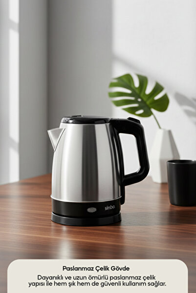 Sinbo Sk-8015 Wireless Water Heater Stainless Steel Kettle