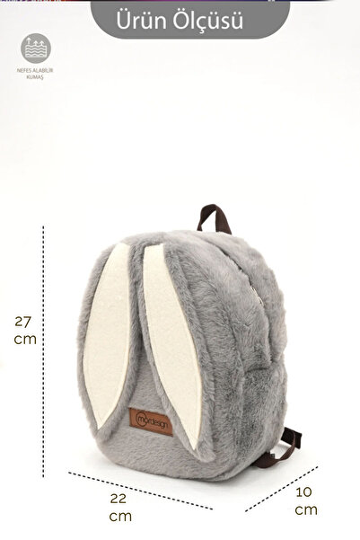 mordesign Cute Rabbit Kids Backpack: Plush Fabric Bag for Nursery/Classroom, Morbunny Series