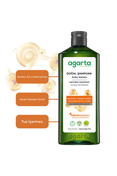 Agarta Ardıç Katranı Ve Keratin Şampuanı - Saç Egzaması-saç Dökülme Kepek Karşıtı 400 Ml
