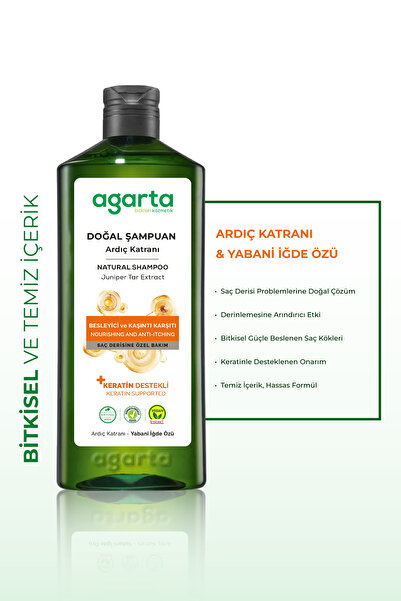 Agarta Ardıç Katranı Ve Keratin Şampuanı - Saç Egzaması-saç Dökülme Kepek Karşıtı 400 Ml