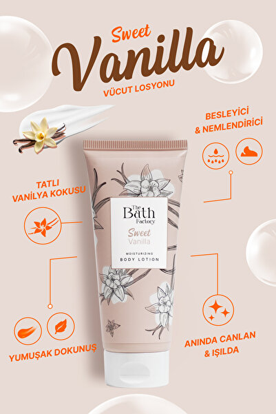 THE BATH FACTORY Sweet Vanilla Vücut Losyonu 200 ml